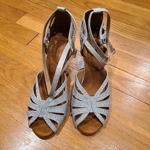 TTdancewear Women Rhinestone Ballroom Dance Shoes Latin Salsa Performance Dance